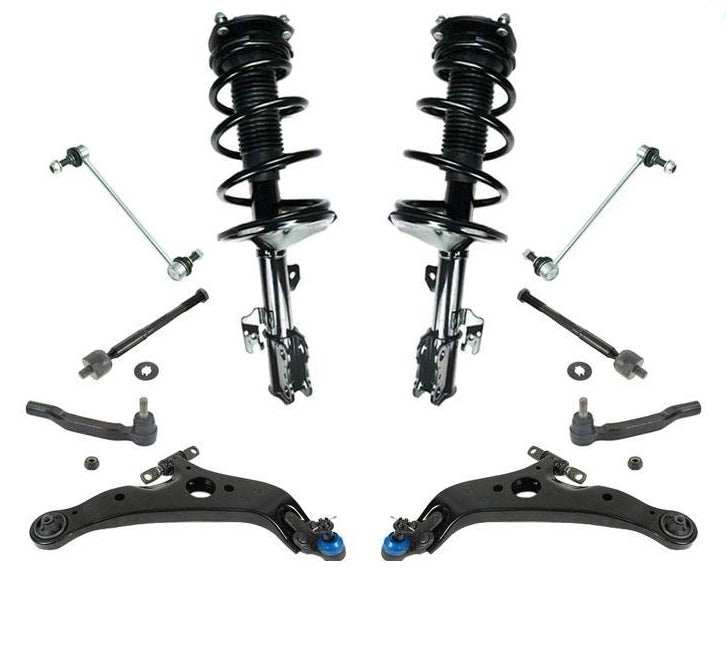 Fits 04-06 Sienna Lower Control Arms and Ball Joint Tie Rods Sway Bar 10Pc KIT