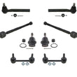 07-10 Hummer H3 8Pc Chassis Kit Low Ball Joints Tie Rod Sway Bar Links 16MM
