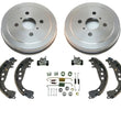 For 01-03 Prius (2) Rear Brake Drum Drums & Shoes Wheel Cylinders Springs