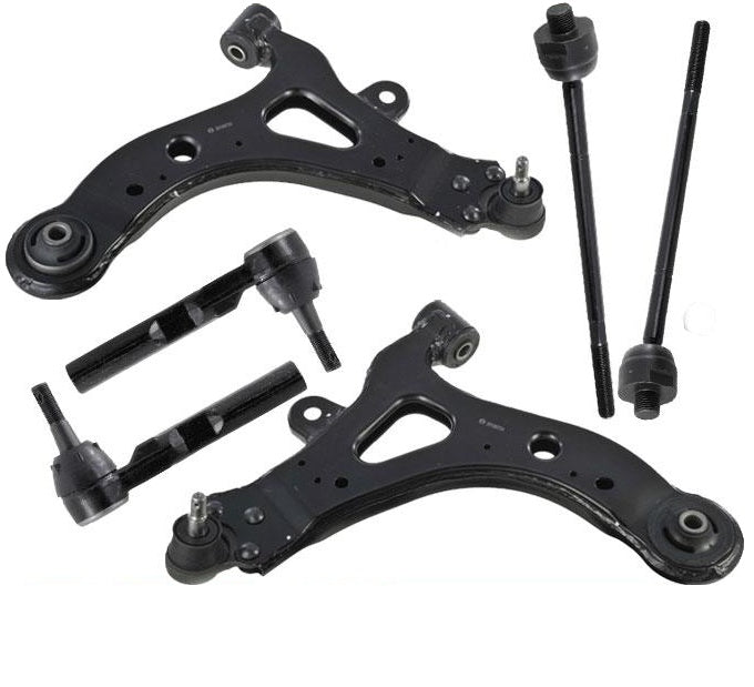 CONTROL ARMS INNER OUTER TIE RODS ENDS FOR BUICK RENDEZVOUS 02-07 6pc
