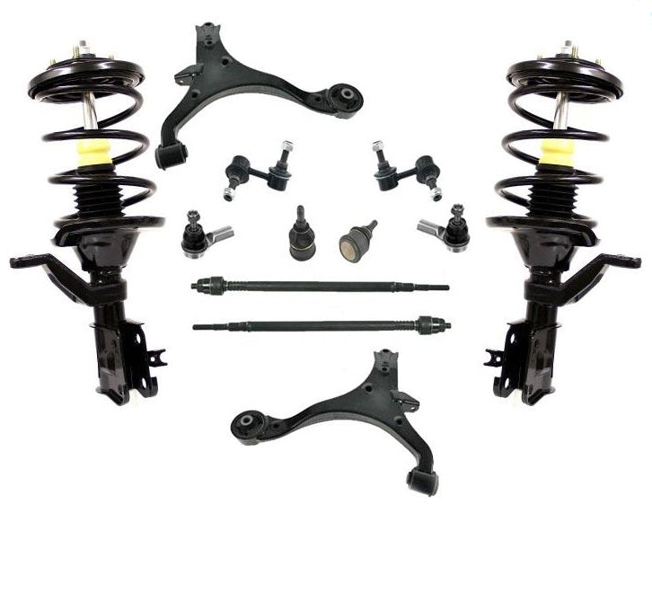 Control Arms Ball Joints Sway Bar Links Tie Rods Strut For 03-05 Honda Civic 1.3