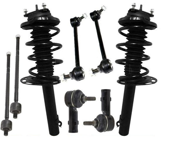 Front Quick Coil Spring Strut Mount Sway Bar Links Tie Rods For 06-07 Ford Focus