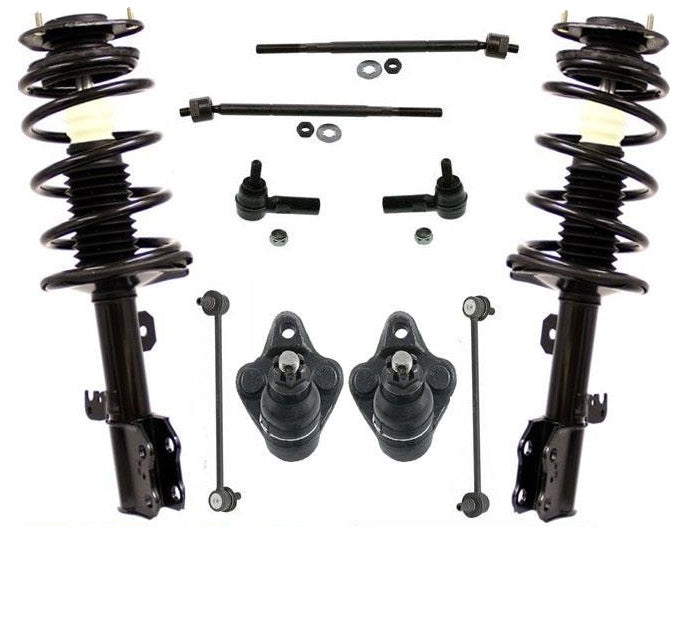 Front Strut Ball Joints Links Tie Rods For 03-08 Toyota Matrix Front Wheel Drive