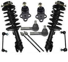 Front Coil Spring Strut Ball Joints Sway Bar Link Tie Rods For 96-98 Pathfinder