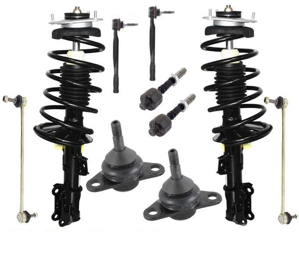 Spring Struts Ball Joints Sway Links Tie Rods For 01-03 V70 XC / 2003 XC70 10p