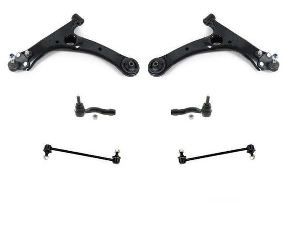 Fits For 08-14Xd 12-14 Prius C 06-15 Yaris 6Pc Chassis Kit Control Arms Tie Rods