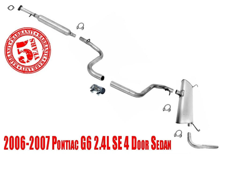 06-07 Fits For G6 SE 4Dr 2.4L Resonator Muffler Exhaust Pipe System Walker Brand
