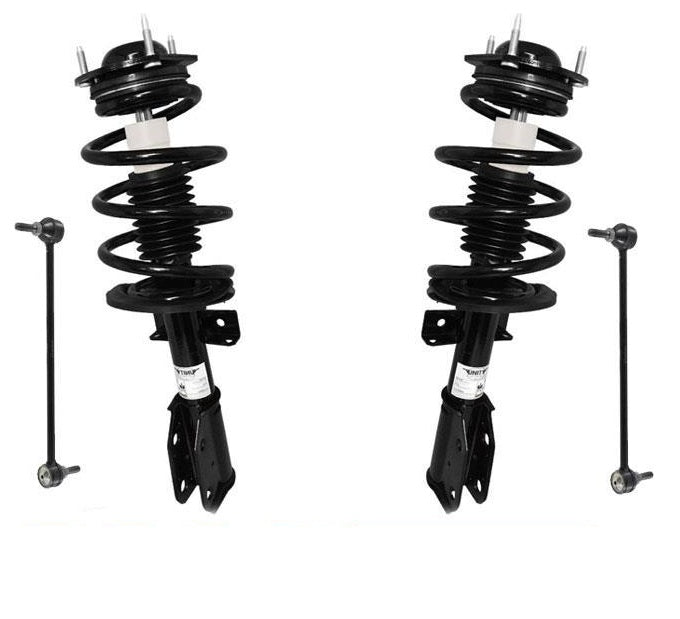 Enlaces completos de barra estabilizadora de resortes helicoidales rápidos para kit de 4 piezas Acadia 07-13
