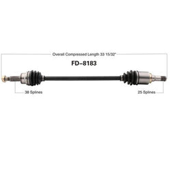 100% NEW CV DRIVE AXLE SHAFT REAR DRIVER SIDE FOR 09-15 MKS 10-13 MKT AWD REAR