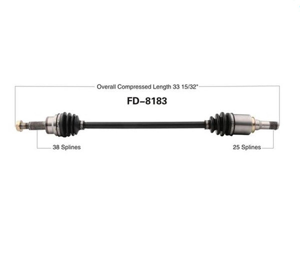 100% NEW CV DRIVE AXLE SHAFT REAR DRIVER SIDE FOR 09-15 MKS 10-13 MKT AWD REAR