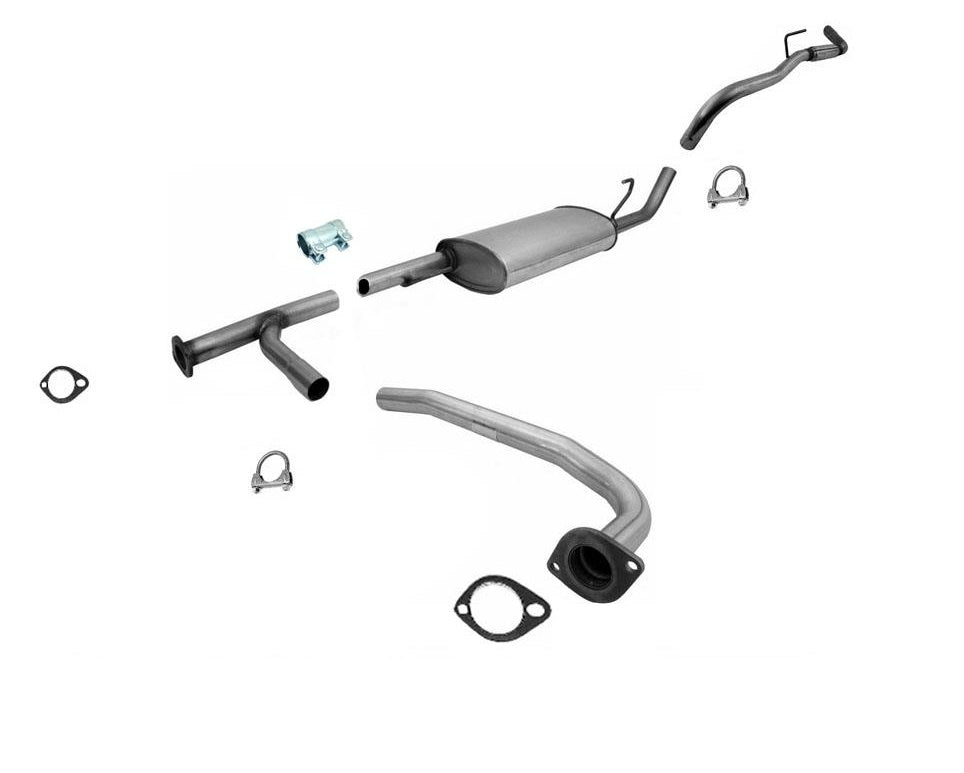 Middle Muffler & Tail Pipe w Gaskets for Nissan Frontier Standard Cab 4.0L 05-14