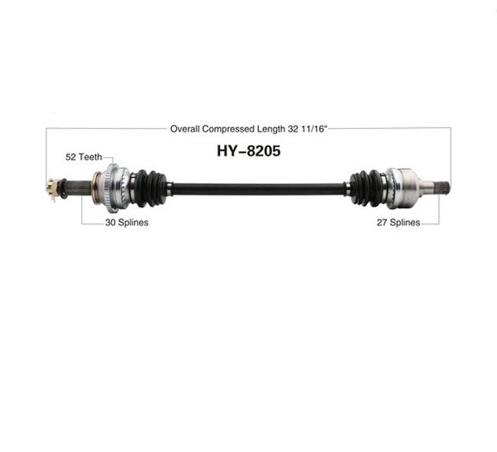100% All New (1) Rr CV DRIVE AXLE SHAFT REAR L or R For 07-09 HYUNDAI SANTA FE