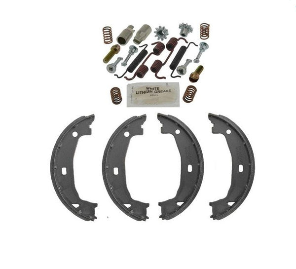 B828 Parking Brake Shoe Set - With Springs Hardware Dash4, Rear Fits BMW 128I