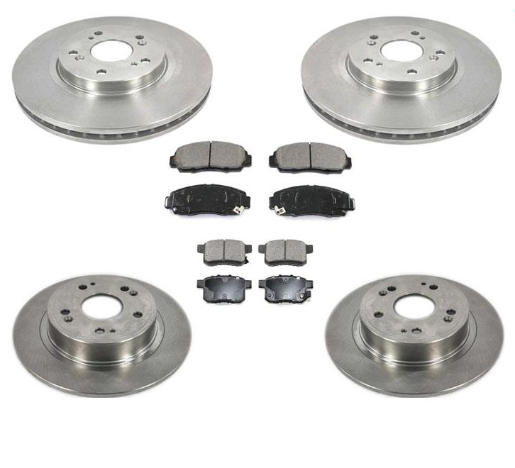 Front & Rear Brake Rotors & Ceramic Brake Pads Fits Acura TSX 2009-2010