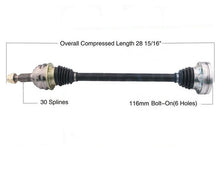 Conjunto de eje de transmisión CV, lado trasero izquierdo o derecho para VW TOUAREG 04-07 con LSD
