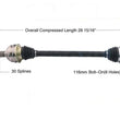 CV DRIVE AXLE SHAFT ASSEMBLY REAR LEFT OR RIGHT SIDE FOR 04-07 VW TOUAREG W/ LSD