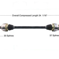 CV DRIVE AXLE SHAFT ASSEMBLY REAR LEFT OR RIGHT SIDE FOR 11-14 VW TOUAREG