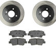 Rear Brake Disc Rotor Rotors & Ceramic Pad Pads for 12-14 Hyundai Accent Kia Rio