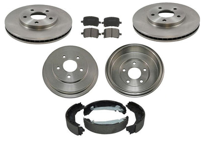 Fits For 09-11 HHR With Front Disc Rotors & 5 Lug Drums W Ceramic Pads Shoes