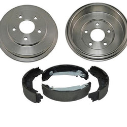 Fits For 09-11 HHR 09-10 Cobalt 09-10 G5 (2) Brake Drums 5 Lug Shoes 3Pc Kit