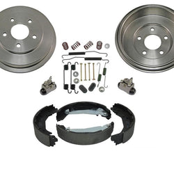 Fits For 09-11 HHR 09-10 Cobalt 09-10 G5 (2) Brake Drums 5 Lug Shoes 6Pc Kit