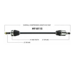 Passenger Side CV Axle Shaft-New SurTrack HY-8115 for Hyundai Sonata 09-10