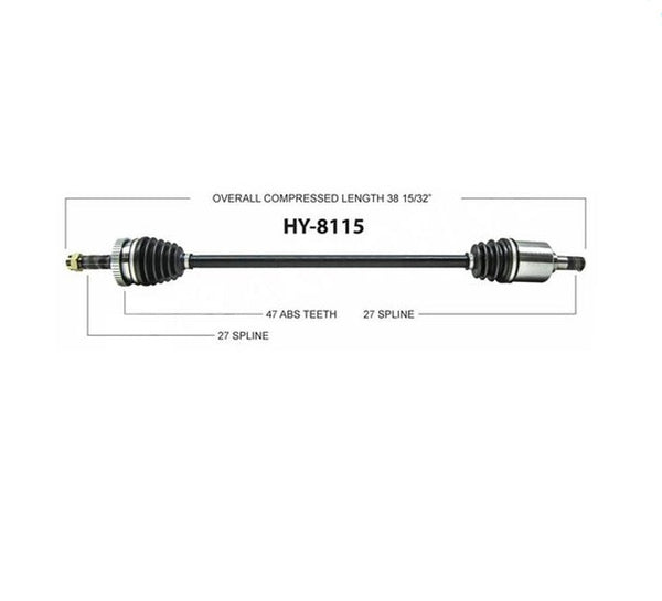Passenger Side CV Axle Shaft-New SurTrack HY-8115 for Hyundai Sonata 09-10
