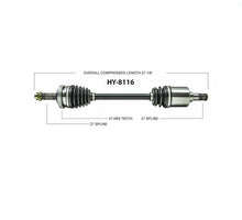 Eje CV - Nuevo SurTrack HY-8116 se adapta al lado del conductor Hyundai Sonata 09-10 