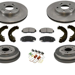 Rotores delanteros Tambores traseros Pastillas de freno Zapatos Kit de resorte para Honda GX 2006-2010