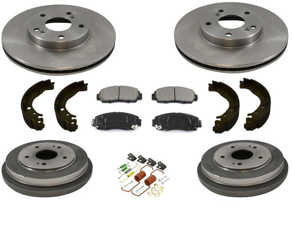 Rotores delanteros Tambores traseros Pastillas de freno Zapatos Kit de resorte para Honda GX 2006-2010