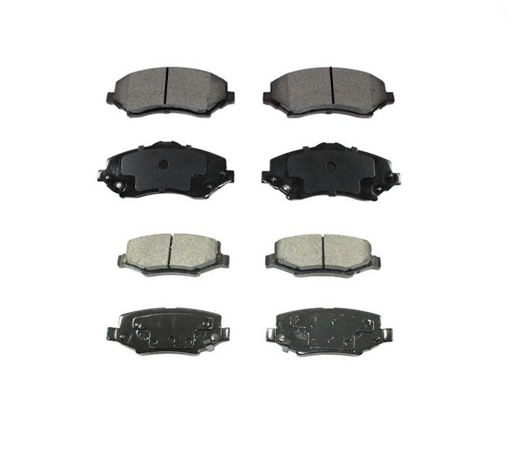Fits 2007-2015 Jeep Wrangler Front & Rear Ceramic Pads