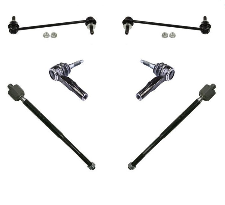 (4) Tie Rods (2) Sway ar Links for 2010-2015 Cadillac SRX 6Pc