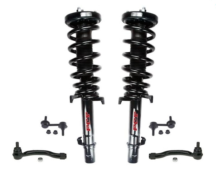F Coil Spring Strut Mount Tie Rods Fits 08-12 Accord 4 Door 2.4L Automatic 6Pc