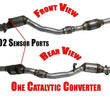 Se adapta a tubo de motor 04-09 S4 Automatic Trans 4.2LD/S con convertidores catalíticos duales. 