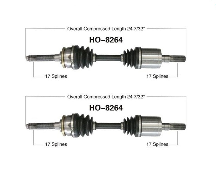2 ) CV Axle Shaft- Front & Left or Right HO-8264 Fits 96-99 SLX 95-02 Trooper