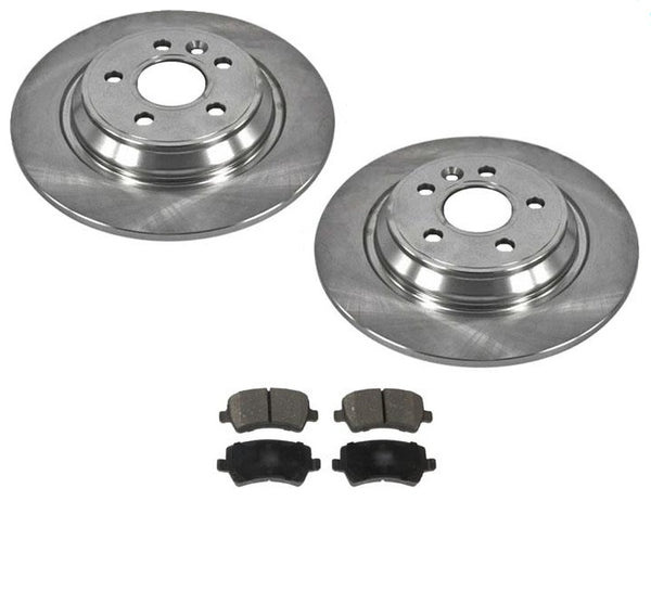 Disc Brake SOLID Rotor (2) Rear 34369 With Ceramic Pads CD1307 Call Customer