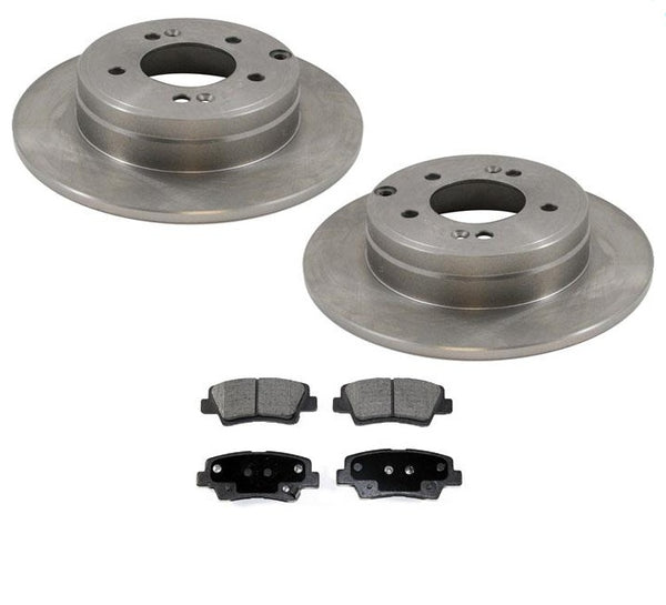Fits for 10-14 Azera (2) REAR Brake Rotors & Ceramic Pads 31424 CD1313