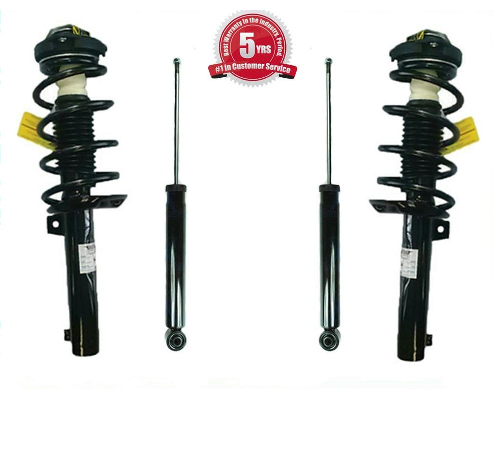 Muelle helicoidal del puntal delantero y amortiguador trasero para Volkswagen Rabbit 4 piezas 06-09
