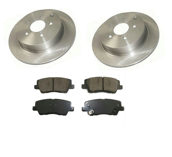 Rear Brake Brakes Disc Rotor Rotors Ceramic Pad Pads Set for 13-15 Cadillac ATS