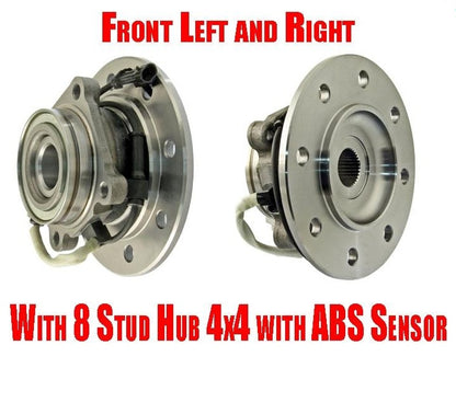 Axle Bearing and Hub Assembly Front (2) WH515041 GM Trucks 8 Stud 4x4 Ck Below