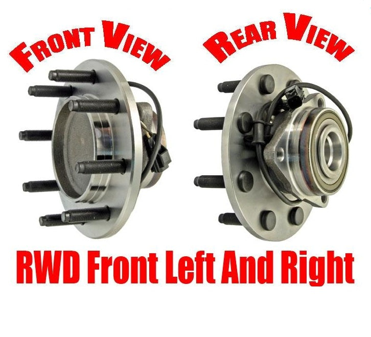 03-05 Dodge Ram 2500 3500 RWD 2 Wheel Drive Front (2) New Tested Hub Assembly
