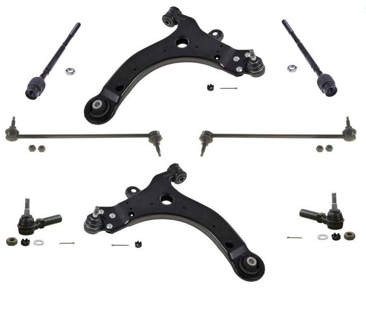 08-09 LaCrosse 5.3L 04-08 Grand Prix Control Arms Sway Bar Links Tie Rods 8Pc Kt