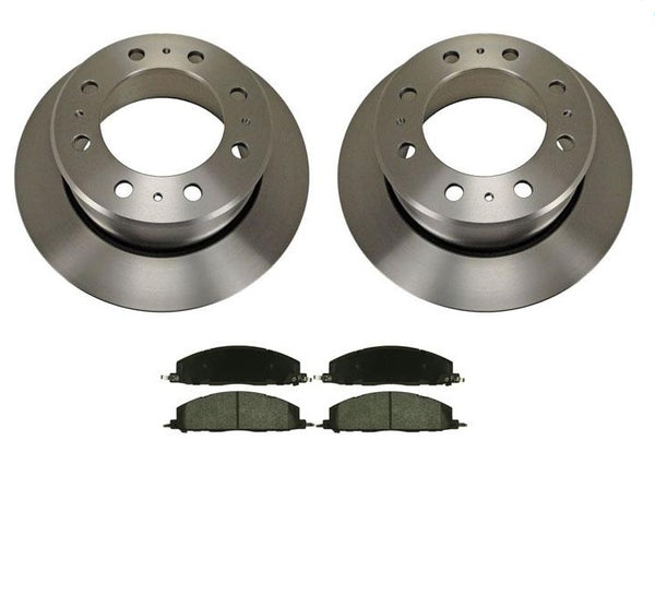 Rotores de freno trasero y pastillas de freno de cerámica para Dodge Ram Pick Up 2500 3500 09-2017