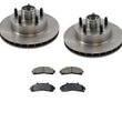 Disc Brake Rotor (2) 54019 W CD652 Brake Pads 95-97 Ranger 2 W/D 4 W ABS Brakes
