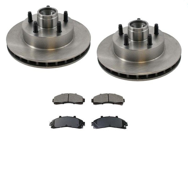 Disc Brake Rotor (2) 54019 W CD652 Brake Pads 95-97 Ranger 2 W/D 4 W ABS Brakes