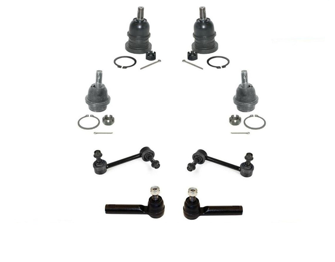 (4) Ball Joints Outer Tie Rods & Links For Toyota Tacoma 4x4 & Pre Runner 05-13