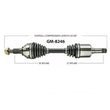 Eje CV-Nuevo GM-8246 08-10 Cobalto con transmisión manual MU3 únicamente 