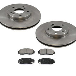 Nuevo juego de pastillas de freno delanteras y rotores para Acura CSX 2006-07 (excepto tipo S)