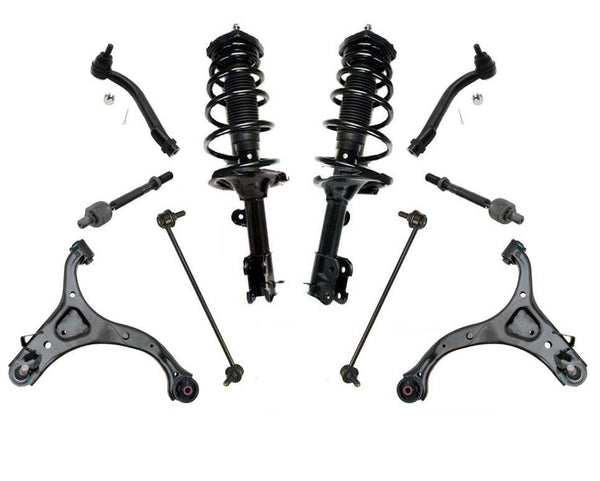 Front Struts Control Arms Tie Rods & Links For Hyundai Santa Fe 2007 2008 2009 Automatic Transmissio