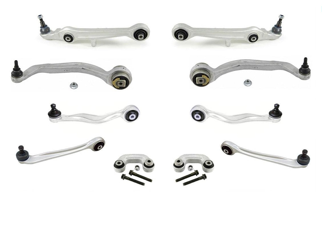 03-05 VW Passat 02-04 A6 Front Upper & Lower Control Arms 10Pc Kit
